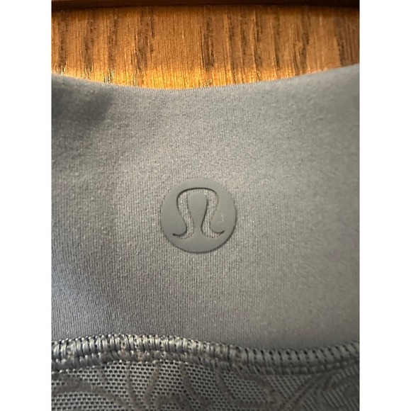 Lululemon Align High-Rise Crop Leggings Slate Blue Lace Detail Size 8 - Picture 3 of 5